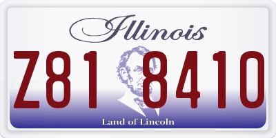 IL license plate Z818410