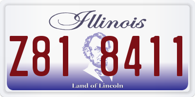 IL license plate Z818411