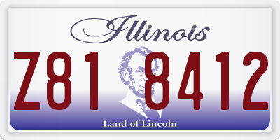 IL license plate Z818412