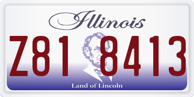 IL license plate Z818413