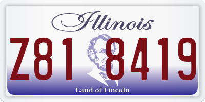 IL license plate Z818419