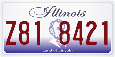 IL license plate Z818421