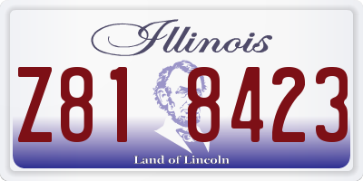 IL license plate Z818423