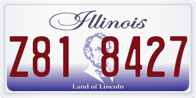 IL license plate Z818427