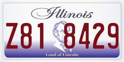 IL license plate Z818429
