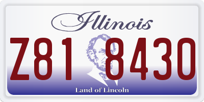 IL license plate Z818430