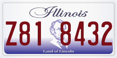 IL license plate Z818432