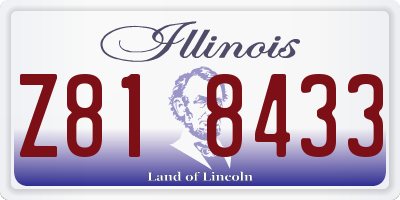 IL license plate Z818433