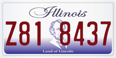 IL license plate Z818437