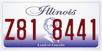 IL license plate Z818441
