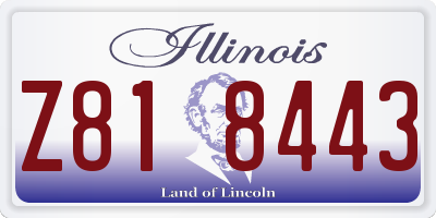 IL license plate Z818443