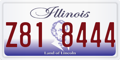 IL license plate Z818444
