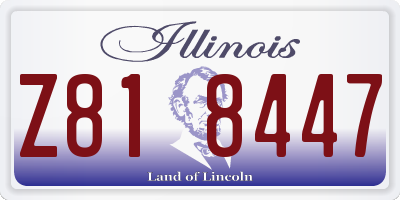 IL license plate Z818447
