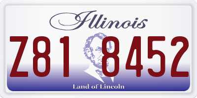 IL license plate Z818452