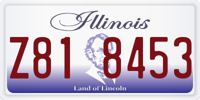 IL license plate Z818453