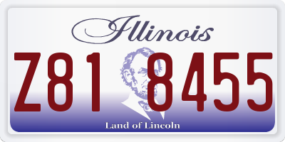 IL license plate Z818455
