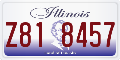 IL license plate Z818457