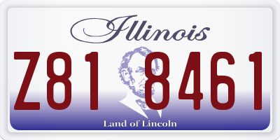 IL license plate Z818461