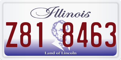 IL license plate Z818463