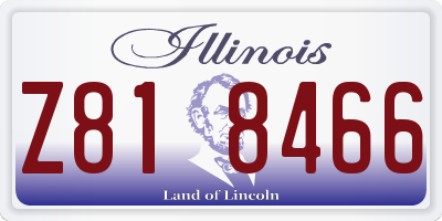 IL license plate Z818466
