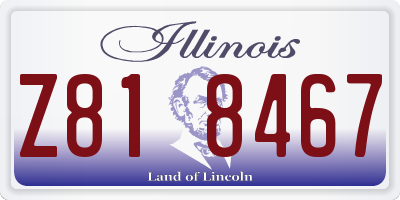 IL license plate Z818467