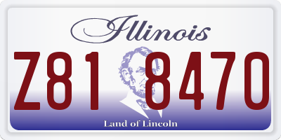 IL license plate Z818470
