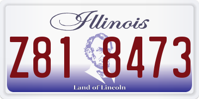 IL license plate Z818473