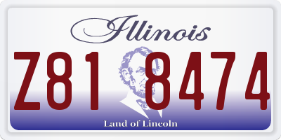 IL license plate Z818474
