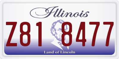 IL license plate Z818477