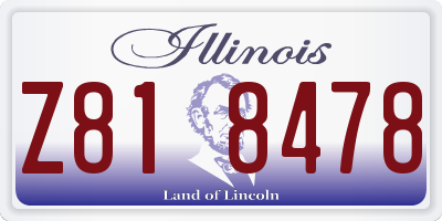 IL license plate Z818478