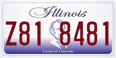 IL license plate Z818481