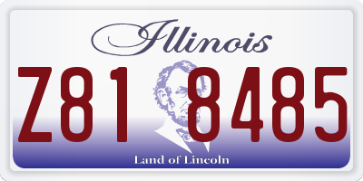 IL license plate Z818485