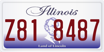 IL license plate Z818487