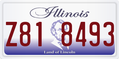 IL license plate Z818493