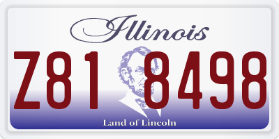 IL license plate Z818498