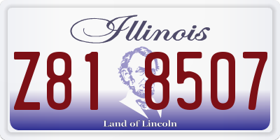 IL license plate Z818507