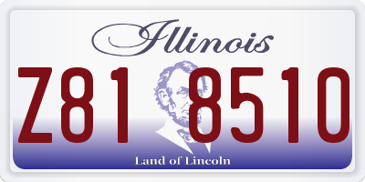 IL license plate Z818510