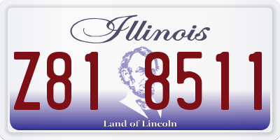IL license plate Z818511