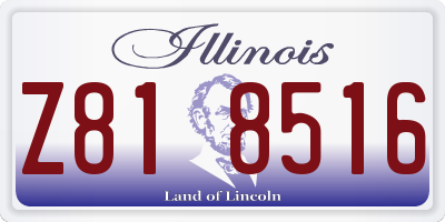 IL license plate Z818516