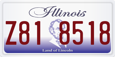 IL license plate Z818518