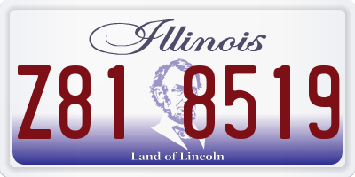 IL license plate Z818519