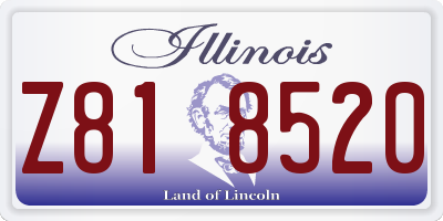 IL license plate Z818520