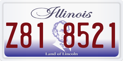 IL license plate Z818521