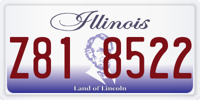 IL license plate Z818522