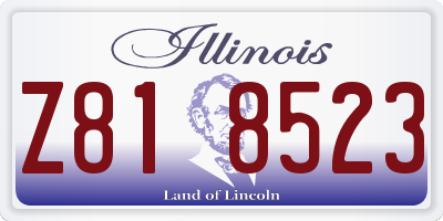 IL license plate Z818523