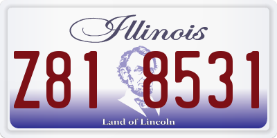 IL license plate Z818531
