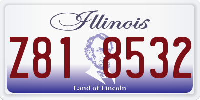 IL license plate Z818532