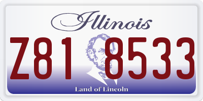 IL license plate Z818533