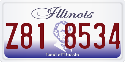 IL license plate Z818534