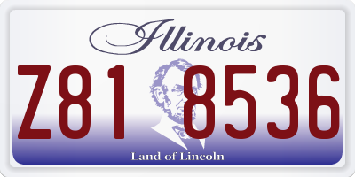 IL license plate Z818536
